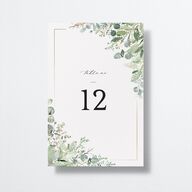 Shining Greenery Table Numbers Gold Off-White Signature