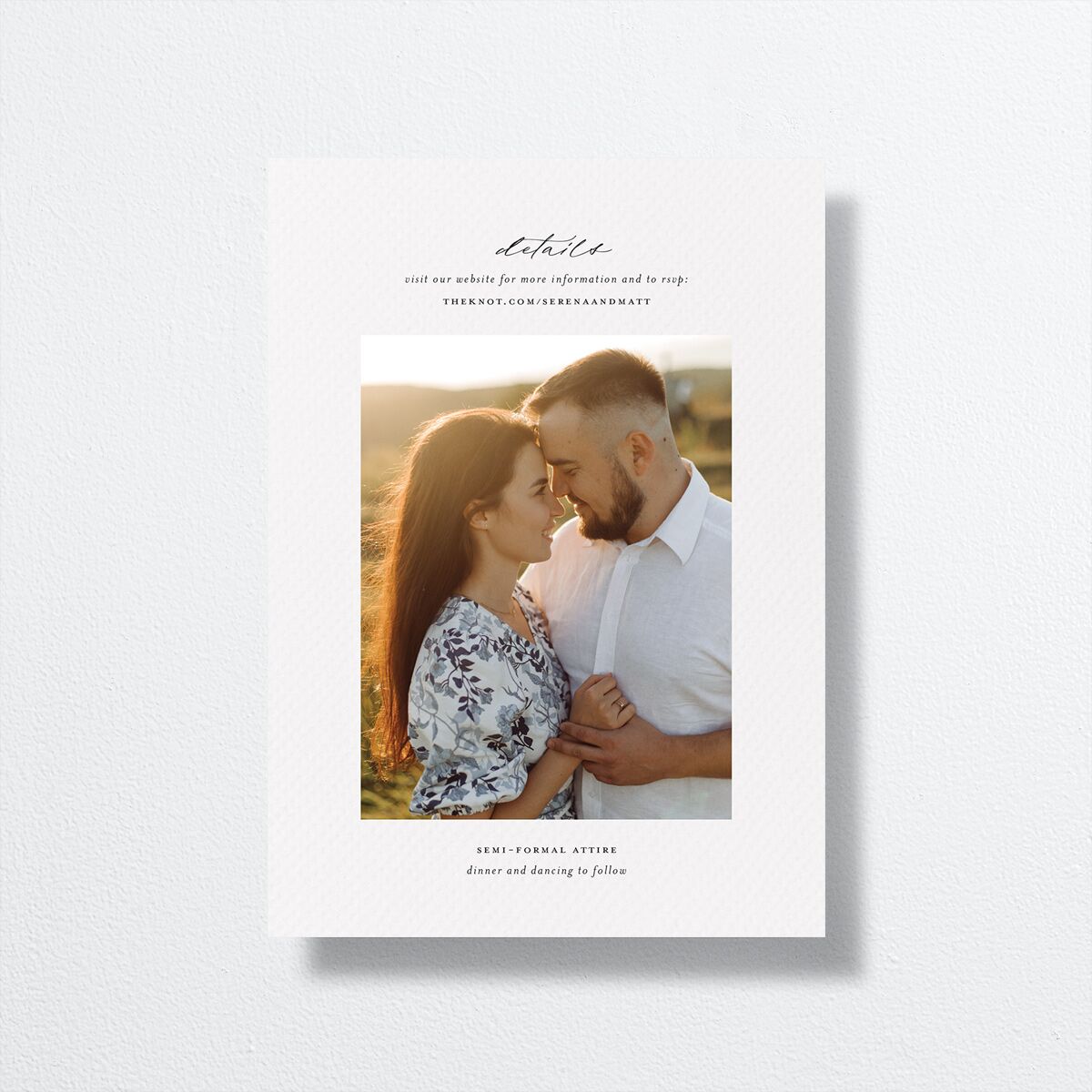 Shining Greenery Wedding Invitations back