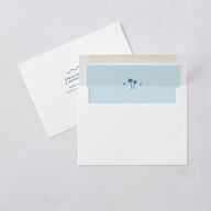 Cabana Stripes Save the Date Cards Lemon Signature smooth Blank Standard