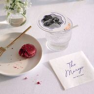 Hand Drawn Wavy Border Wedding Day Coasters Sapphire Cardboard Circle