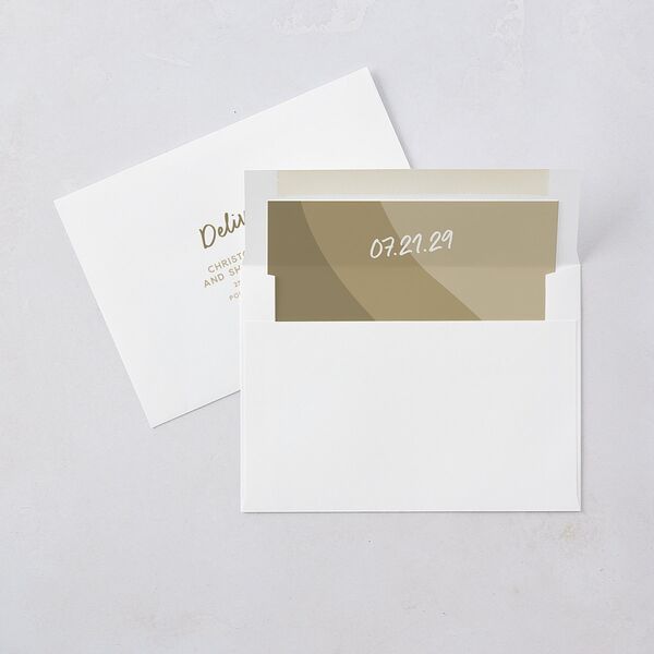 Color Pop Retro Photo Wedding Invitations Sand Signature Blank No Standard