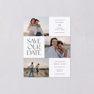 Windows Save the Date Petite Cards Pure White Signature smooth Blank No Standard