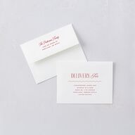 Most Wonderful Greeting Thank You Card Envelopes White Maroon Both Recipient and Return Addresses Signature Standard