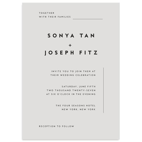 Simply Modern Wedding Invitations Dusty Blue Signature Blank No Standard