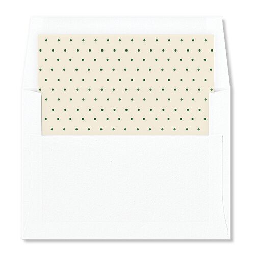 Vintage Script Christmas Envelope Liners Jewel Green Standard