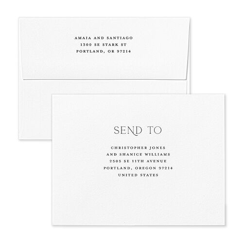 Rustic Bouquet Thank You Card Envelopes White Apricot Both Recipient and Return Addresses Signature Standard
