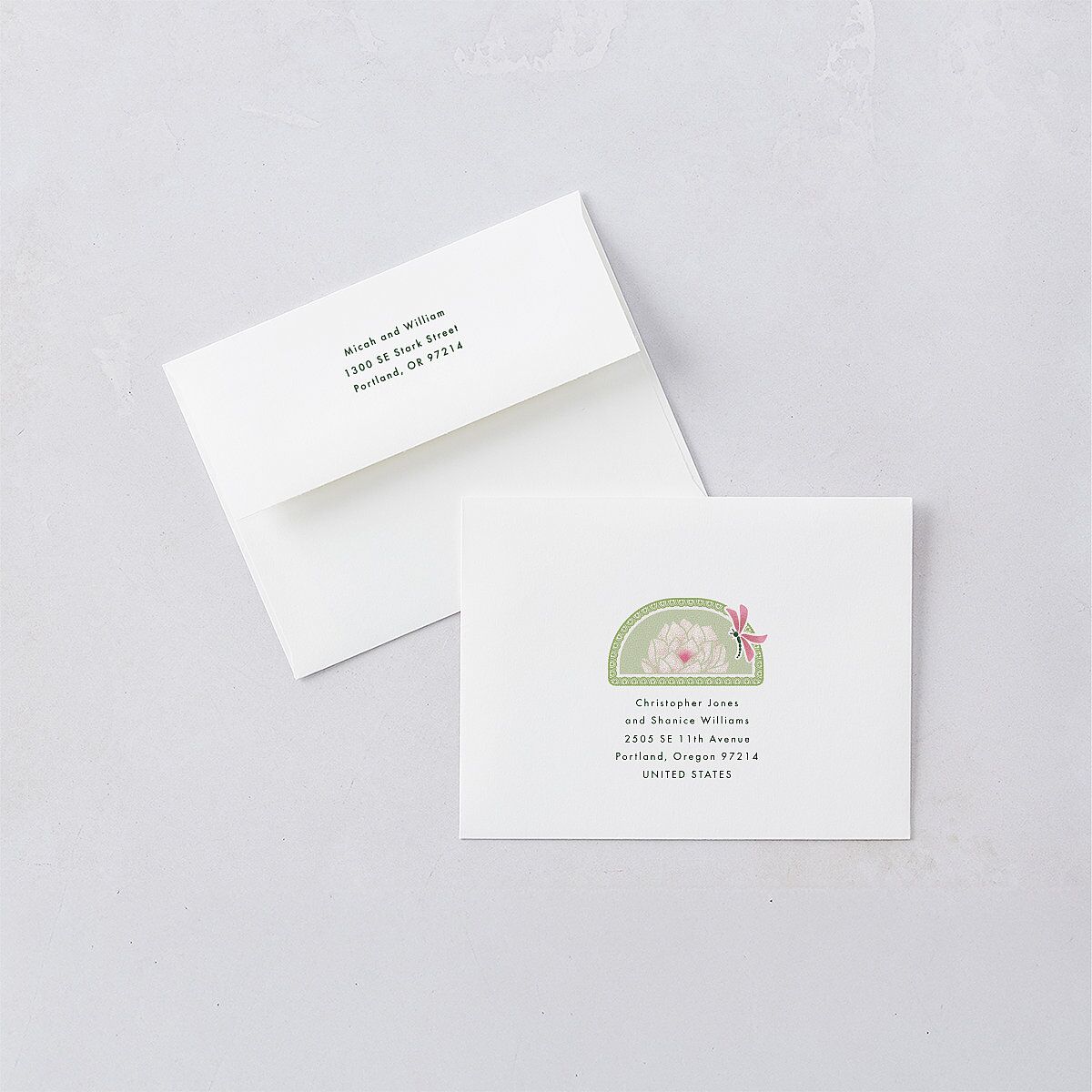 Twilight Pond Thank You Cards Eucalyptus