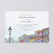 New Orleans Rehearsal Dinner Invitations Dark Night Signature Blank