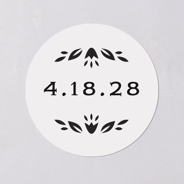 Papel Picado De Mexico Wedding Stickers Navy Circle