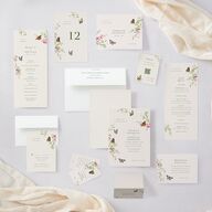 Rustic Butterflies Wedding Response Cards Scottish Green Signature Standard