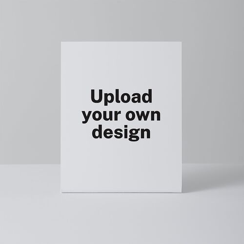 Upload Your Own Design Portrait Photo Bended Tabletop Sign X-small Pure White Standard Plastic XS Tabletop Table