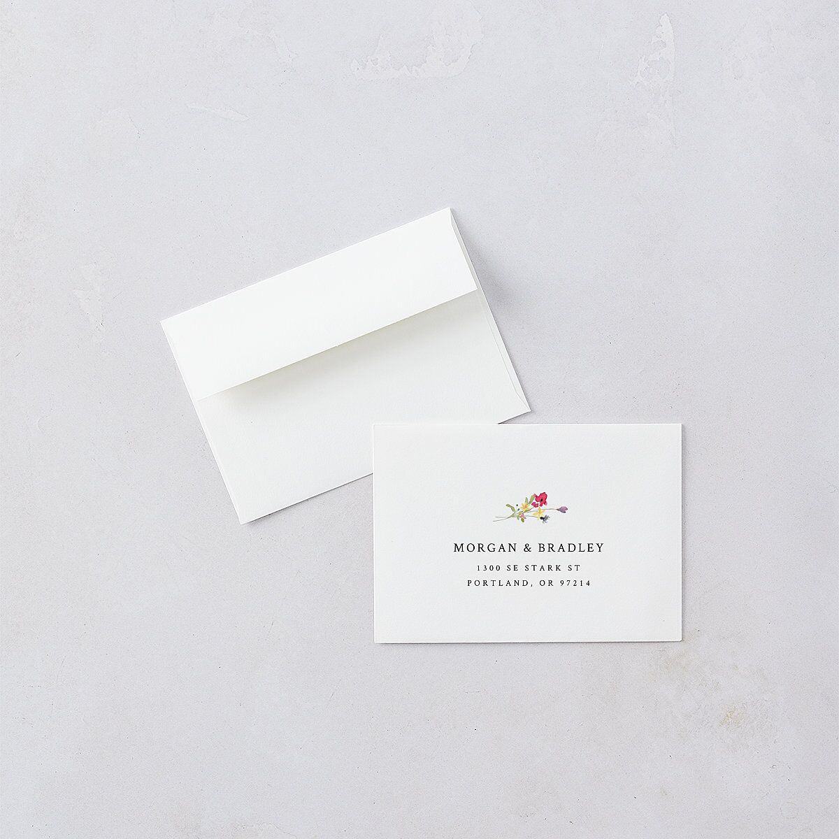 Wildflower Arch Wedding Response Cards Pure White Signature Standard