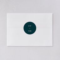 Palm Tree Icon Wedding Stickers Tide Pool Circle