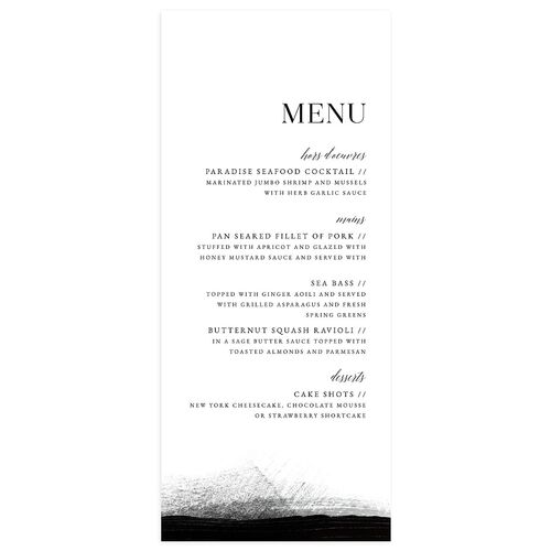 Painted Minimal Menus Midnight Signature