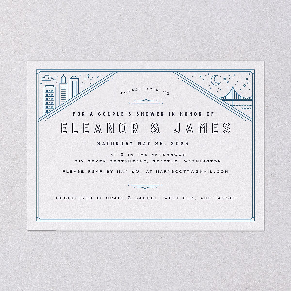 Iconic City Bridal Shower Invitations — view 2