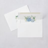 Elegant Hydrangea Save The Date Cards Dusty Blue Signature smooth Blank No Standard