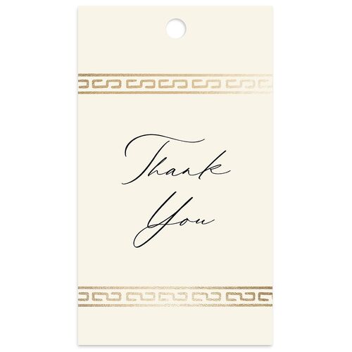 Chinese Double Happiness Favor Gift Tags Gold Champagne Signature