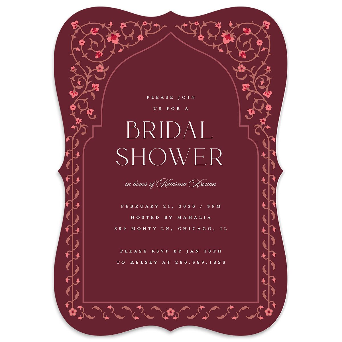 Ornate Threshold Bridal Shower Invitations