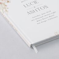 Pampas Floral Guest Books Snow