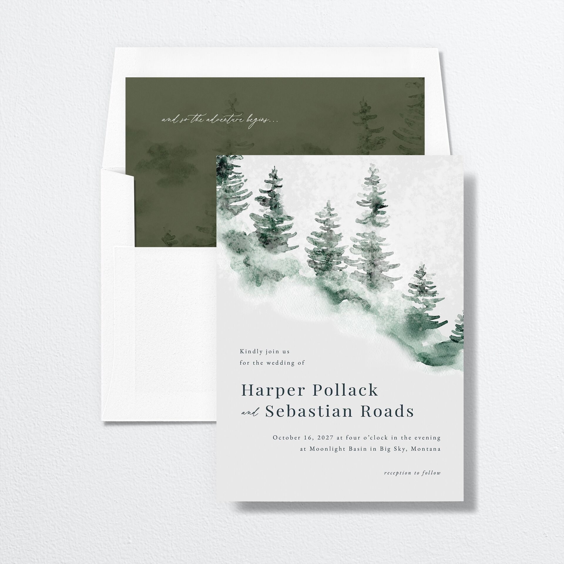 Snowy Mountainside Envelope Liners — view 1