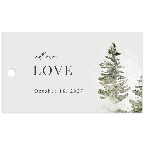 Snowy Mountainside Favor Gift Tags