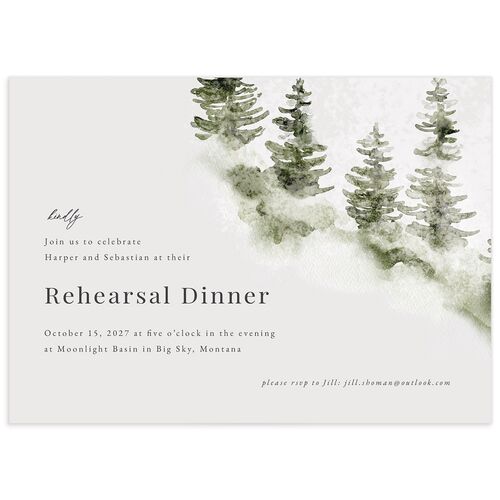 Mountainside Rehearsal Dinner Invitations - 