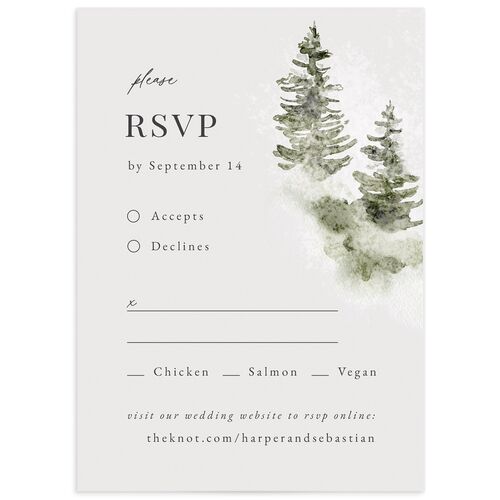 Snowy Mountainside Wedding Response Cards
