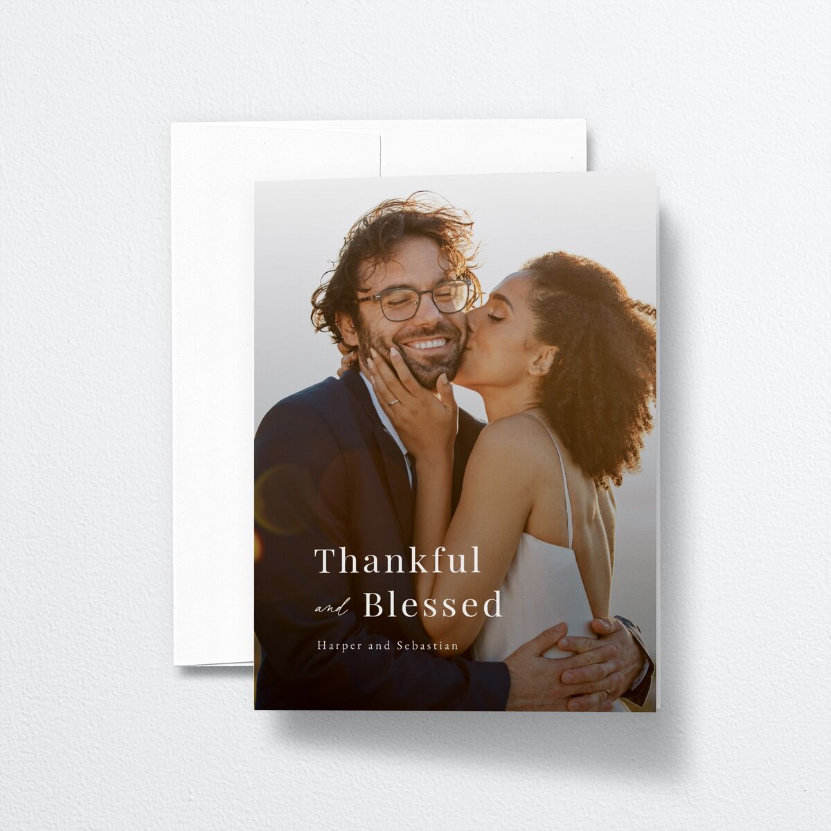 Snowy Mountainside Thank You Cards front