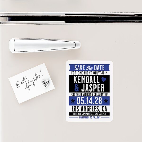 Gig Poster Save The Date Magnets Sapphire Magnet Paper
