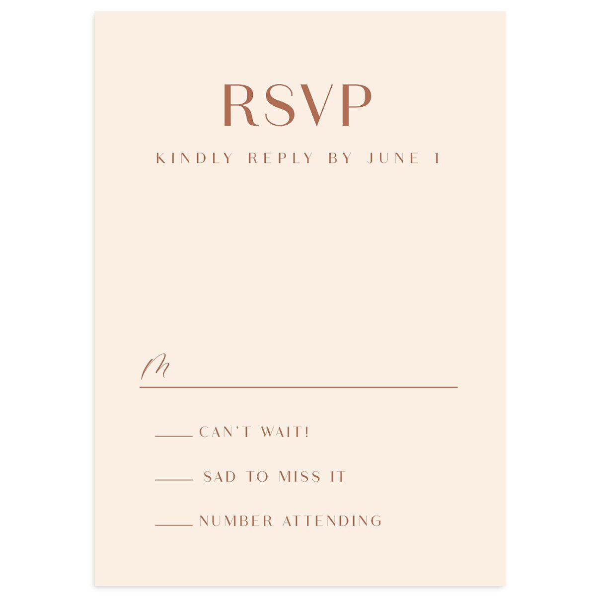 Modern Romantic Wedding Response Cards