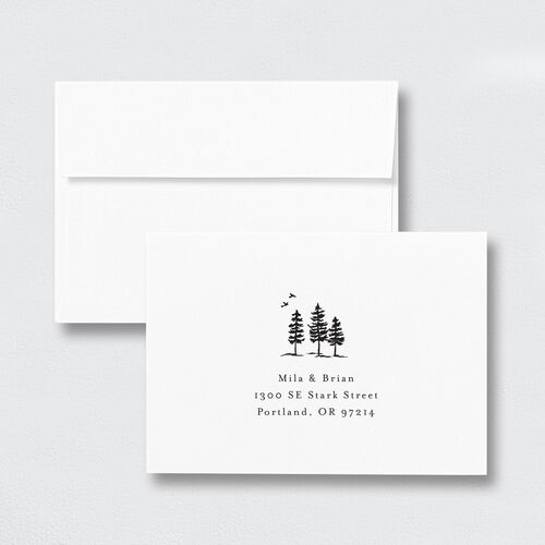 Aspen Response Card Envelopes White Standard Pure White Return Address