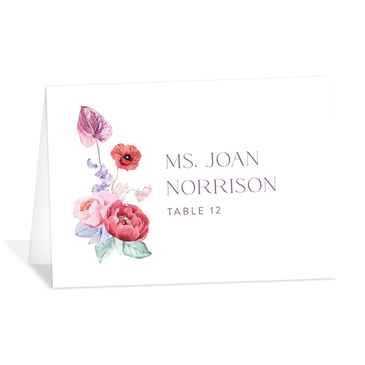 Whimsical Maximalist Floral Place Cards