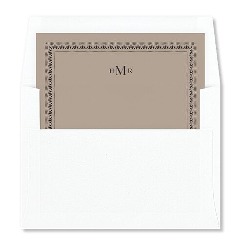 Antique Scallop Frame Envelope Liners Midnight Standard