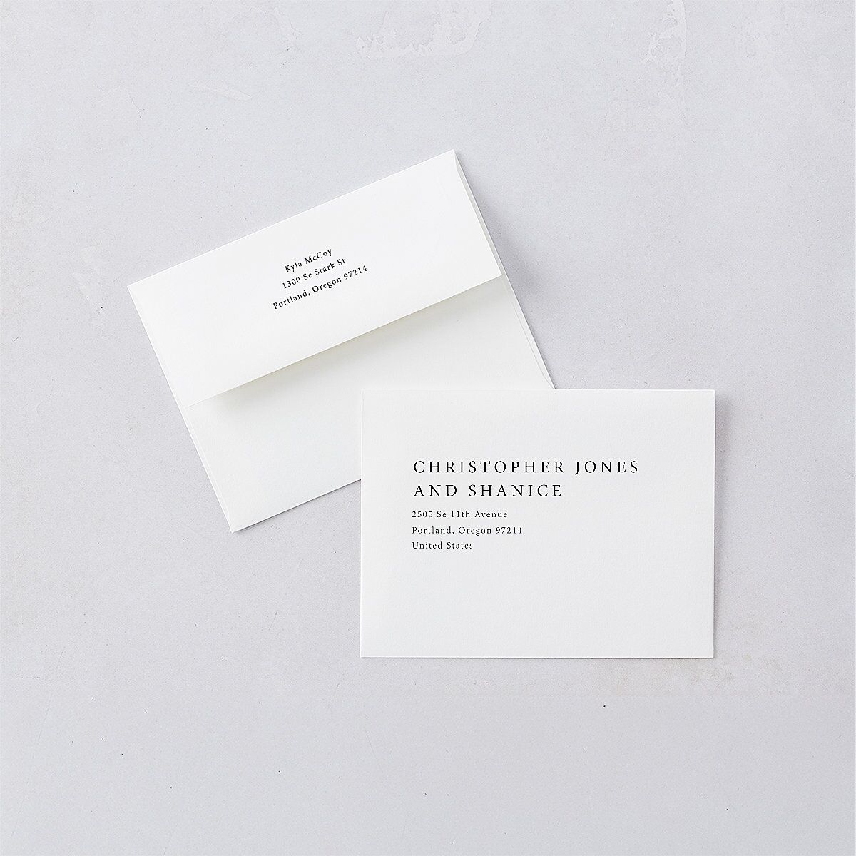 Natural Palette Thank You Card Envelopes White Pure White Both Recipient and Return Addresses Signature Standard
