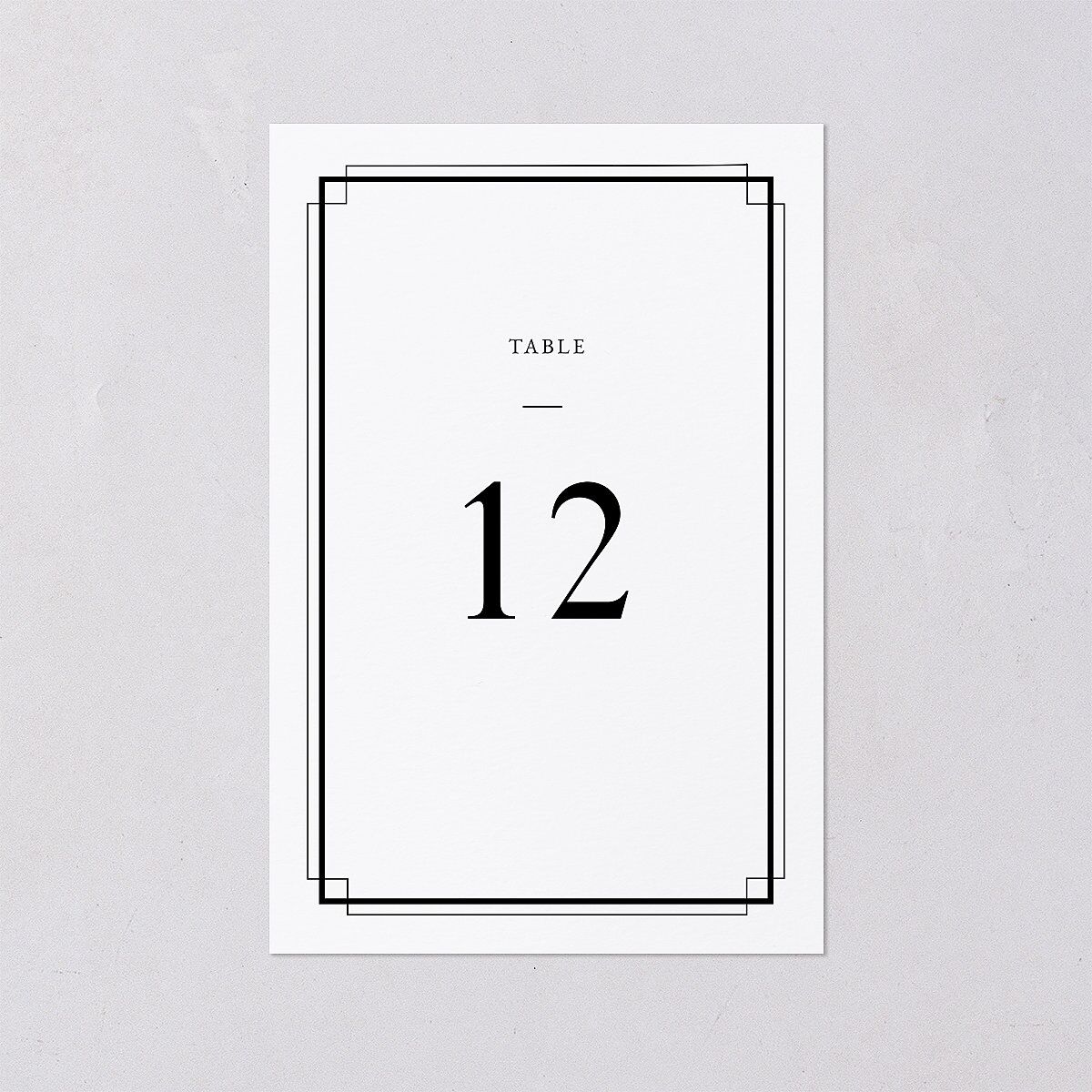 Luxe Monogram Table Numbers Pure White Signature