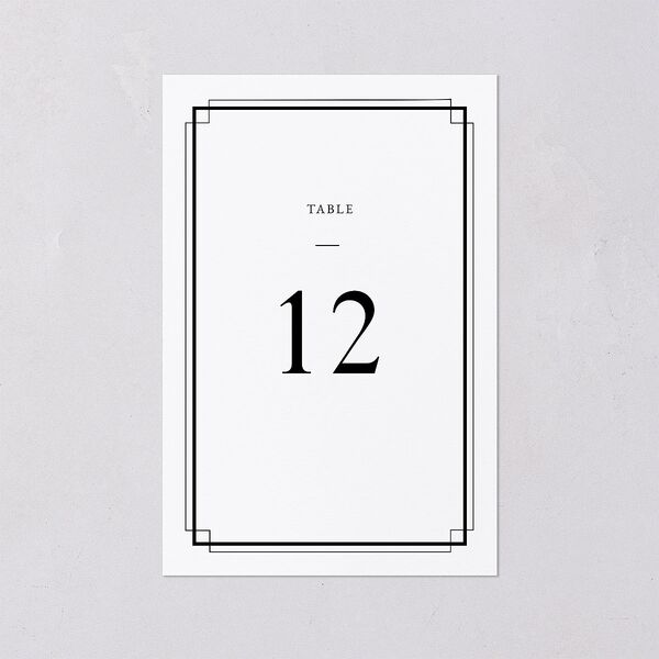 Luxe Monogram Table Numbers Pure White Signature