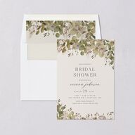 Eucalyptus Edges Bridal Shower Invitations Thyme Signature Blank Standard