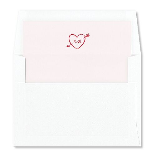 Vintage Lovebird Banner Envelope Liners Jewel Red Standard