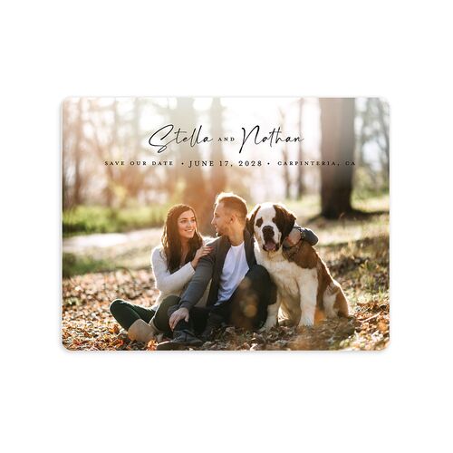 Floral Arc Save The Date Magnets Purple Haze Magnet Paper