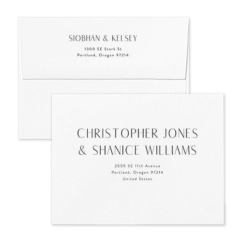 Regal Pampas Thank You Card Envelopes White Pure White Both Recipient and Return Addresses Signature Standard