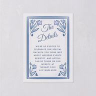 Vintage Heart Locket Wedding Event Detail Cards Ocean Signature Standard