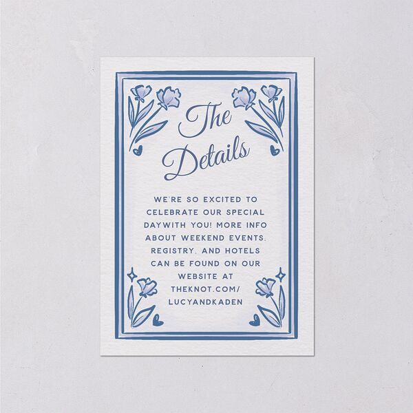 Vintage Heart Locket Wedding Event Detail Cards Ocean Signature Standard
