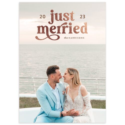 Just Merried Holiday Cards - White