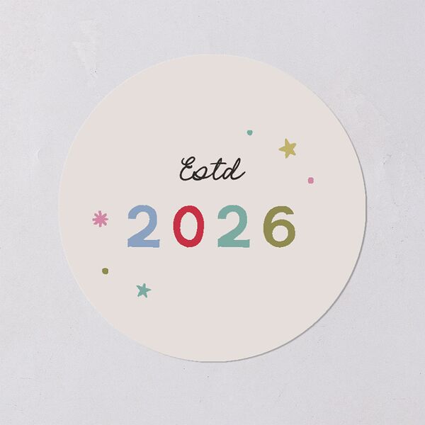 Very Merriest Retro Christmas Holiday Stickers Linen Circle