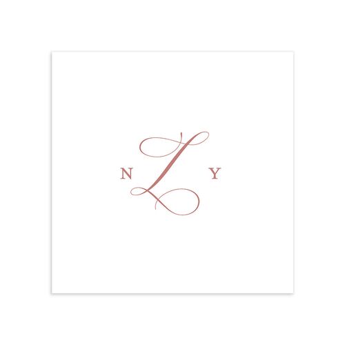 Vintage Florals Cocktail Napkins Dusty Rose Napkin Uncoined