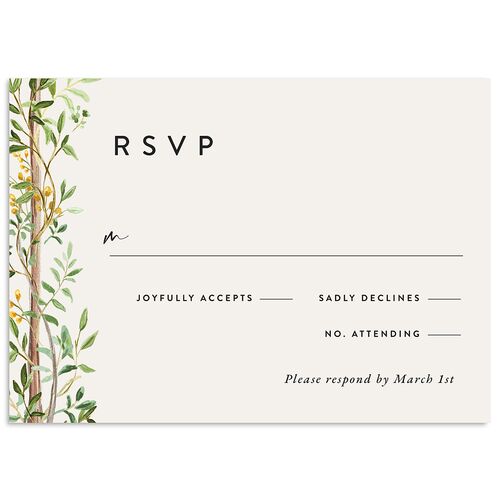 Rustic Arch Wedding Response Cards Charcoal Signature Standard