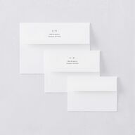 Pastel Garden Response Card Envelopes White Pink Cotton Return Address Signature Standard