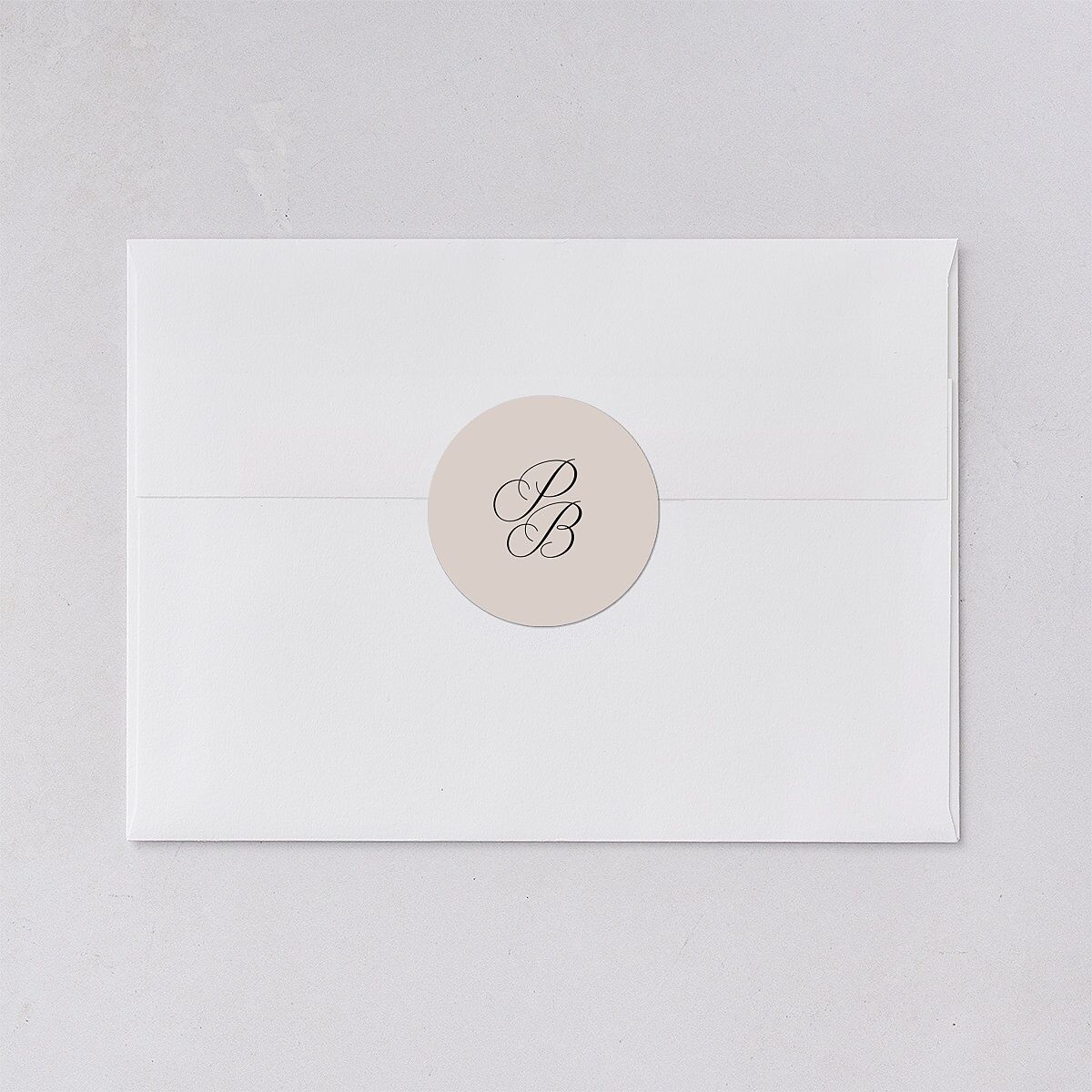 Vintage Script Wedding Stickers Midnight Circle