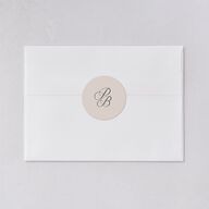 Vintage Script Wedding Stickers Midnight Circle