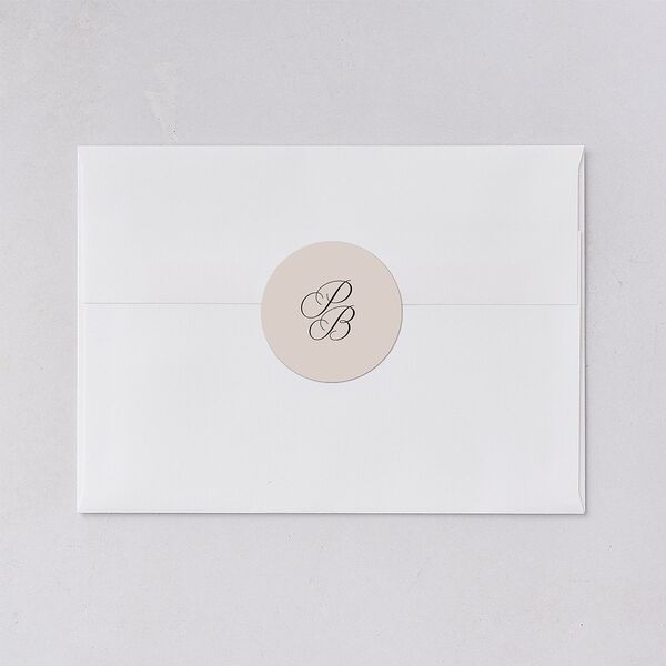 Vintage Script Wedding Stickers Midnight Circle